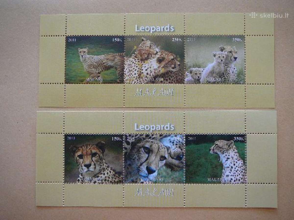 Panteros Kates laukines Malavis 2011 Mnh m1364/5