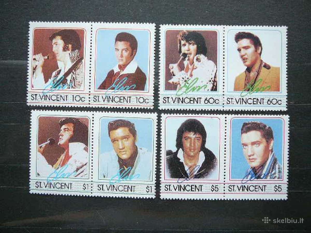 Elvis Preslis Muzika St. Vincent 1985 svarus sv696