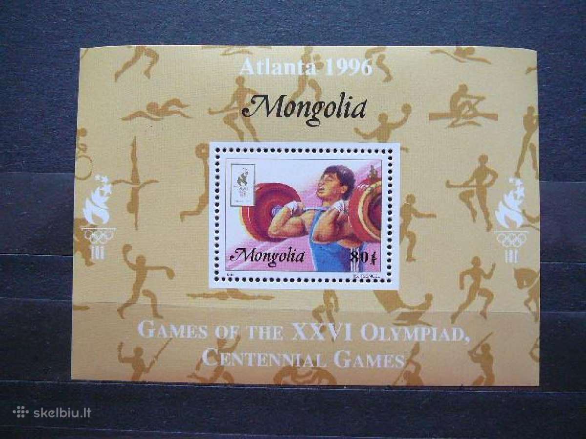Olimpines vasaros Atlanta Mongolija svarus mon675