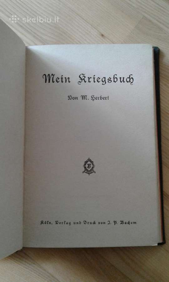 M.herbert-mano karo knyga 1915m. - nuotraukos Nr. 2