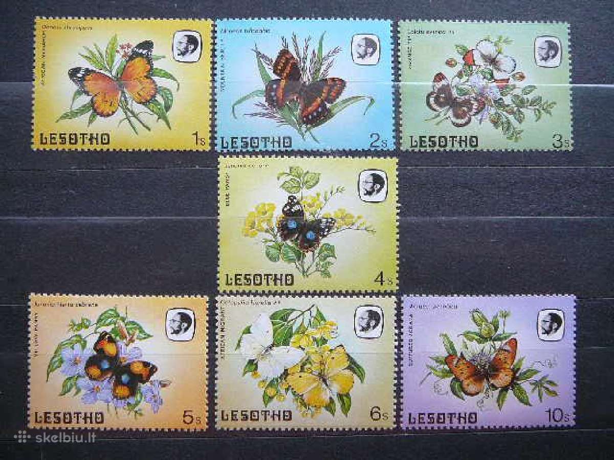 Drugeliai Lesotas 1984 svarus les657
