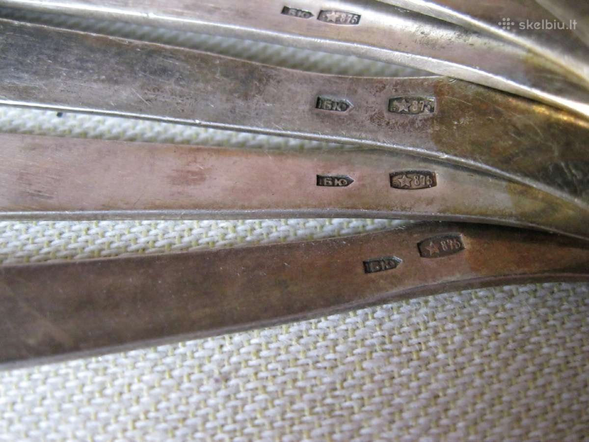 CcCCCP Sidabro 875 Saukstai Originalioje Kietoje D - nuotraukos Nr. 6