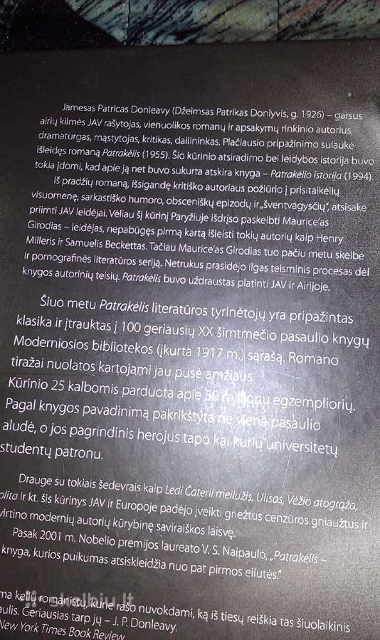 "patrakėlis"james Patrick Donleavy 2008 m.rom - nuotraukos Nr. 4