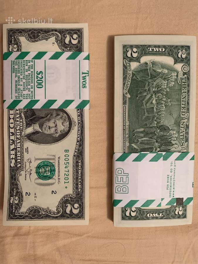 2 Usd doleriu 2013m-2017m. kupiuros