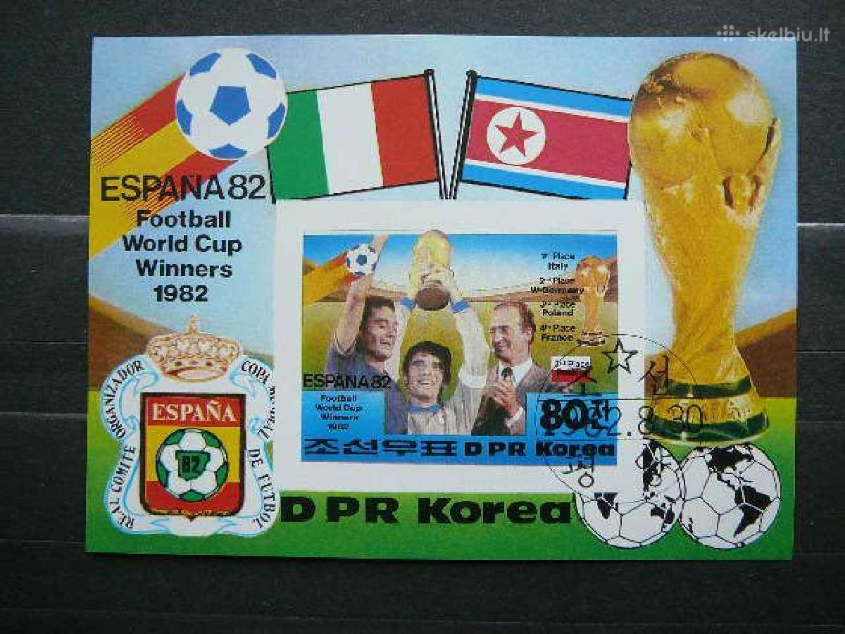 Futbolas Ispanija82 Koreja 1982 antsp. kr223b