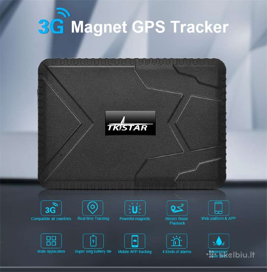 Tkstar GPS 10000 mah (120 Parų) su stipriu magnetu
