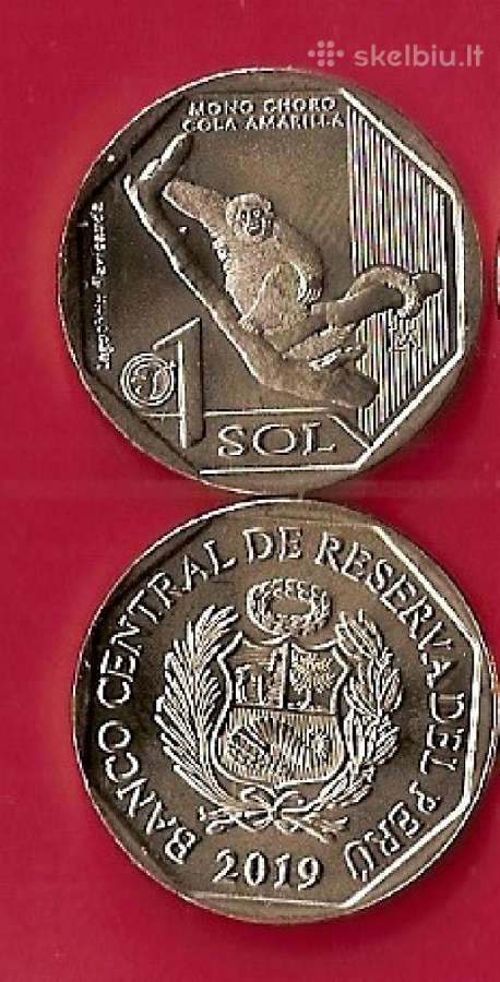 Peru 2019m. 1sol “Beždžionė" Unc