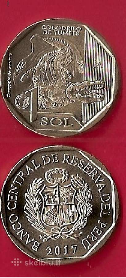 Peru 2017m. 1sol “Krokodilas" Unc