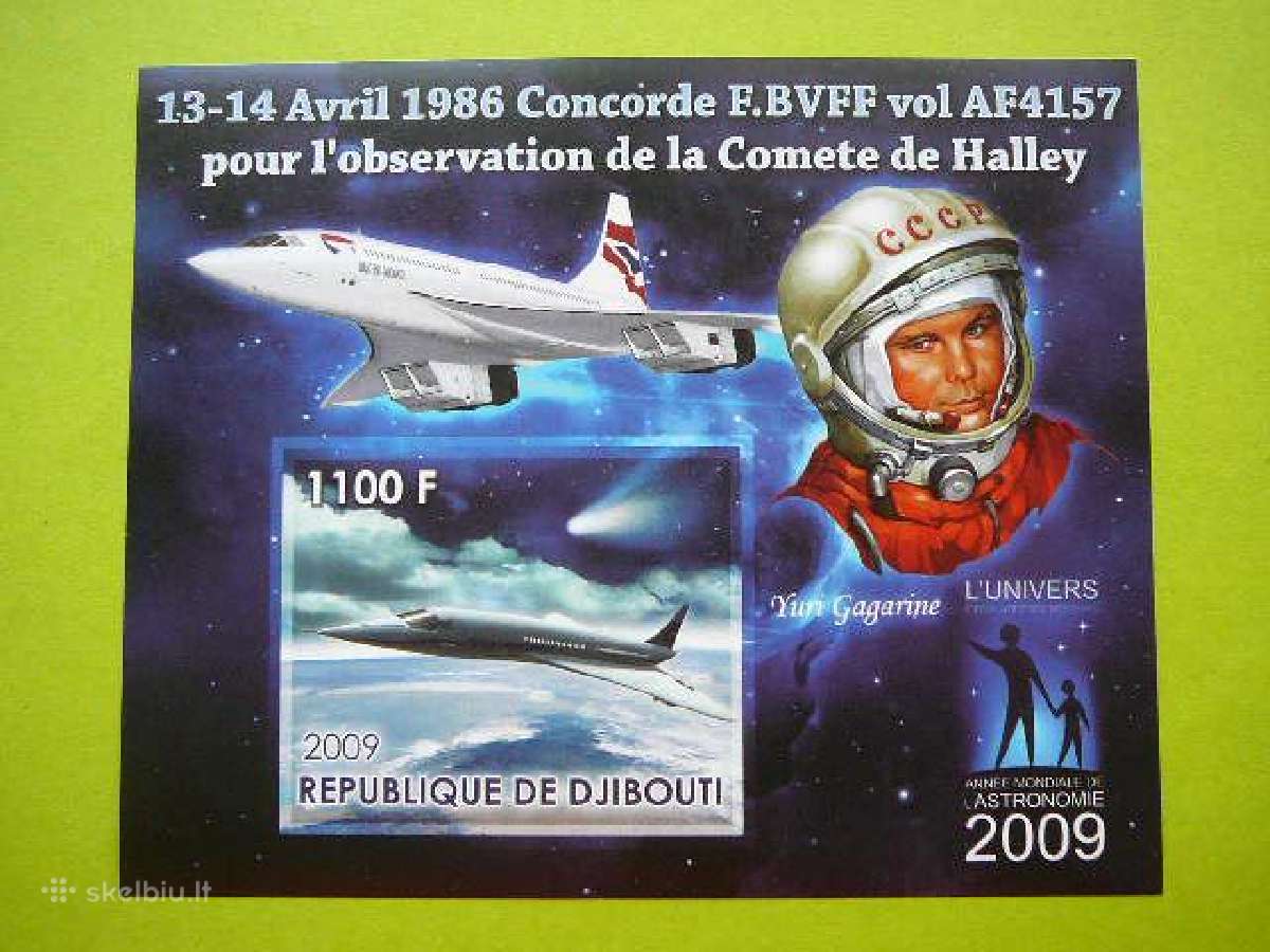Kosmosas Gagarinas Halley Concorde Mnh dj0209 bd