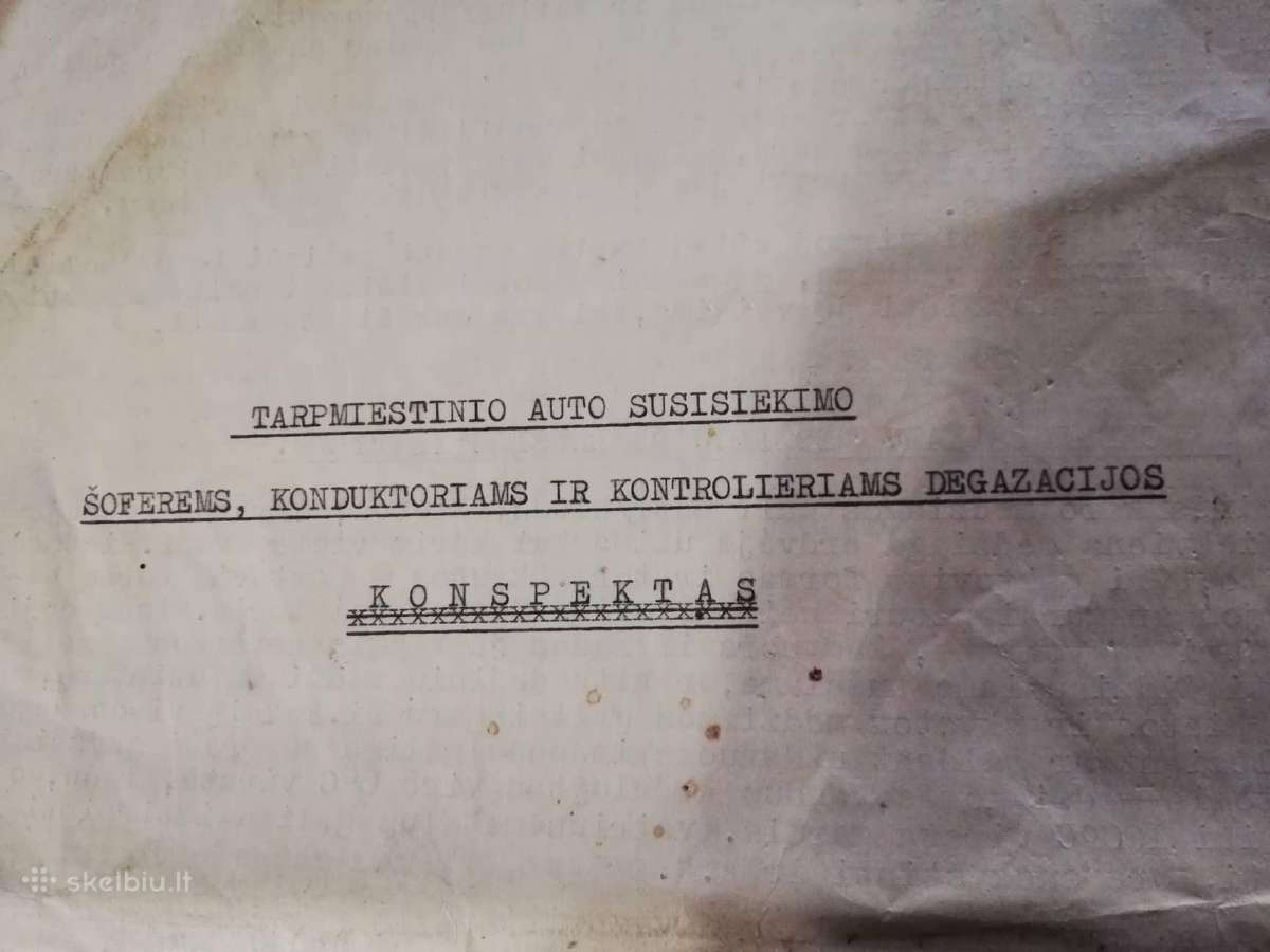 Degazacijos konspektai .1938m