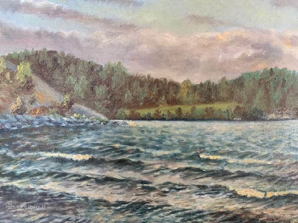Paveikslas. Aliejus, Drobė, Aut.parašas, 1937m - nuotraukos Nr. 8