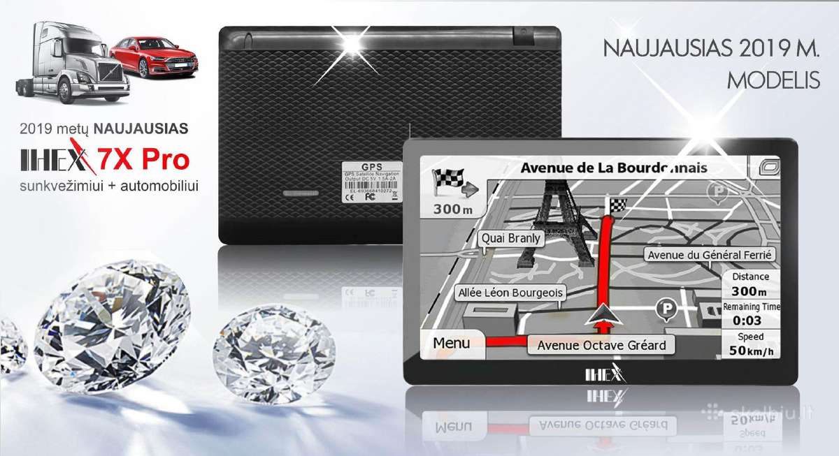 Naujausias GPS navigacija ihex 7x Pro