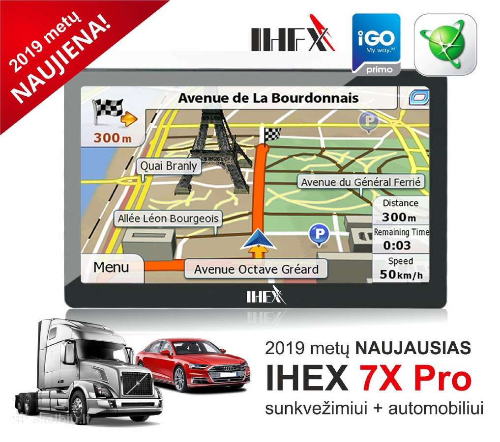 Naujausias GPS navigacija ihex 7x Pro - nuotraukos Nr. 14