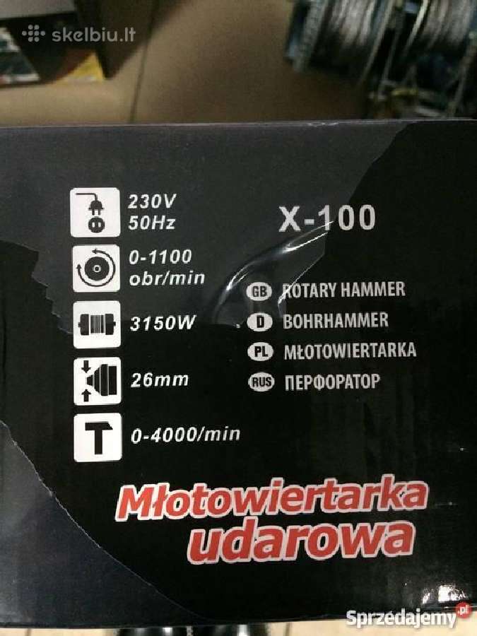 Pigiausiai Perforatorius 3150w su kaltais,grąžtais - nuotraukos Nr. 7