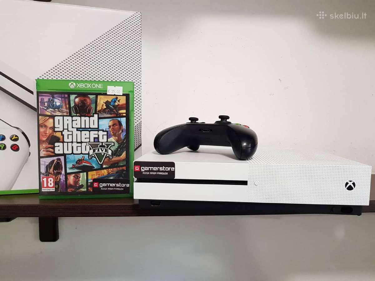 Xbox One Slim 1tb + Gta V Garantija - nuotraukos Nr. 3