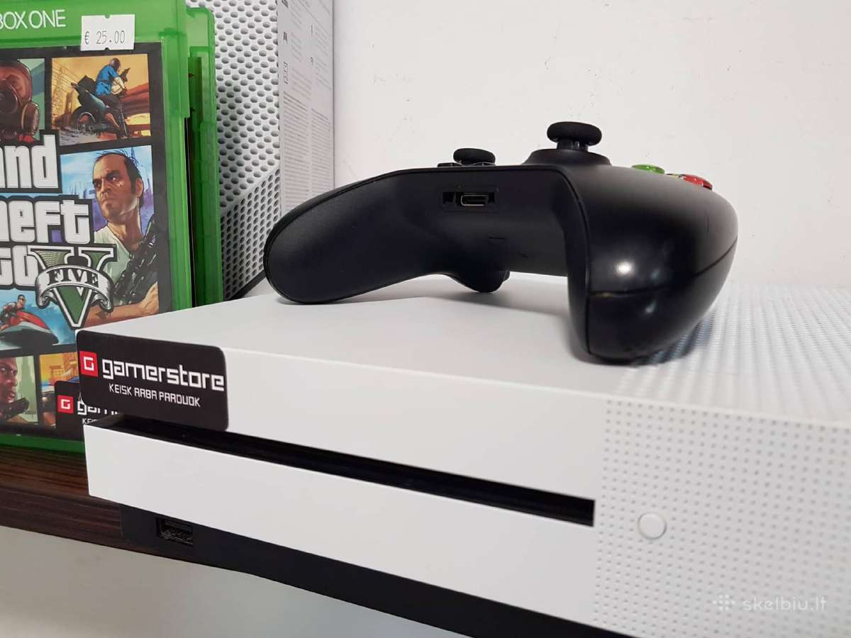 Xbox One Slim 1tb + Gta V Garantija - nuotraukos Nr. 5