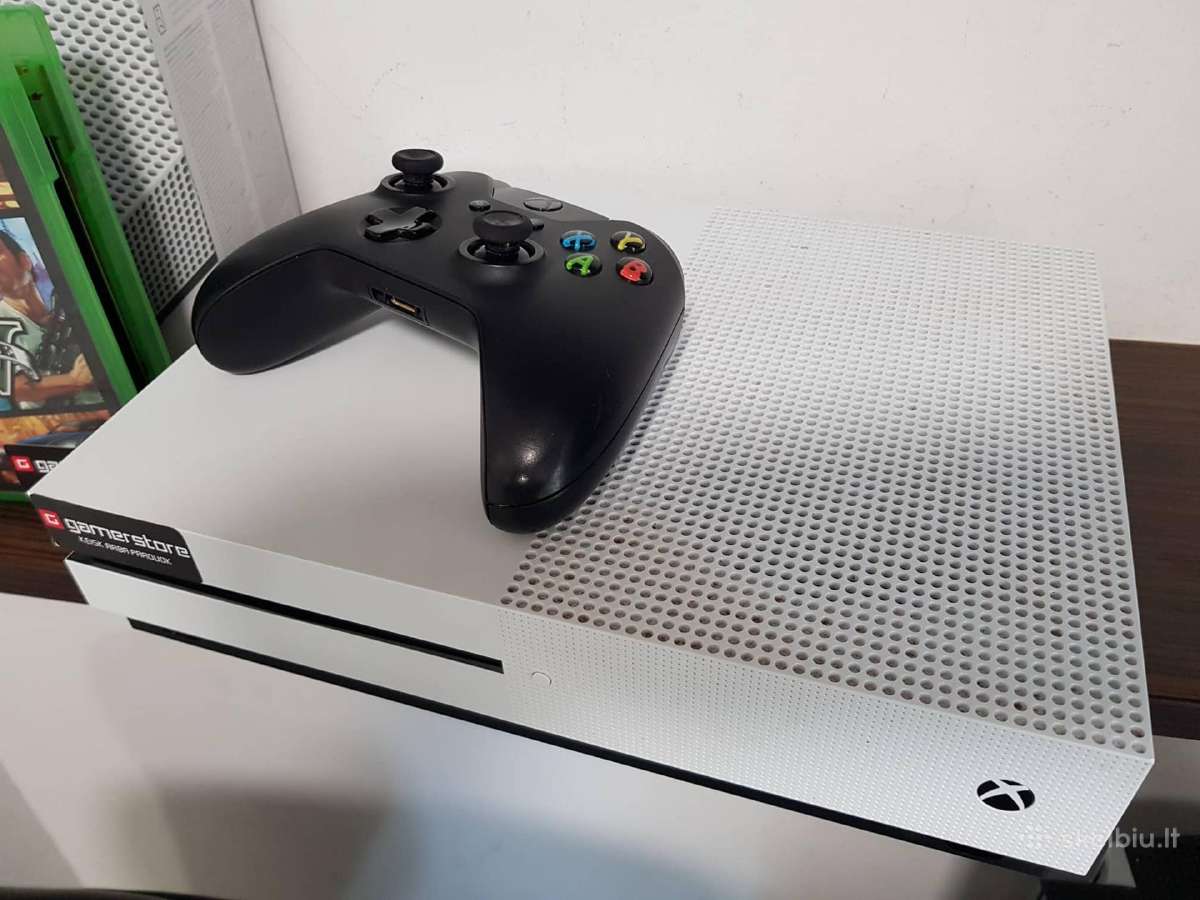 Xbox One Slim 1tb + Gta V Garantija - nuotraukos Nr. 4
