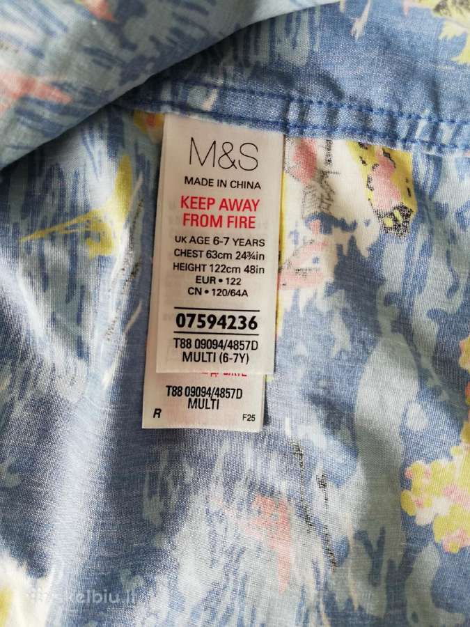 Marks&spencer marškiniai berniukui 122 dydžio 6-7m - nuotraukos Nr. 4