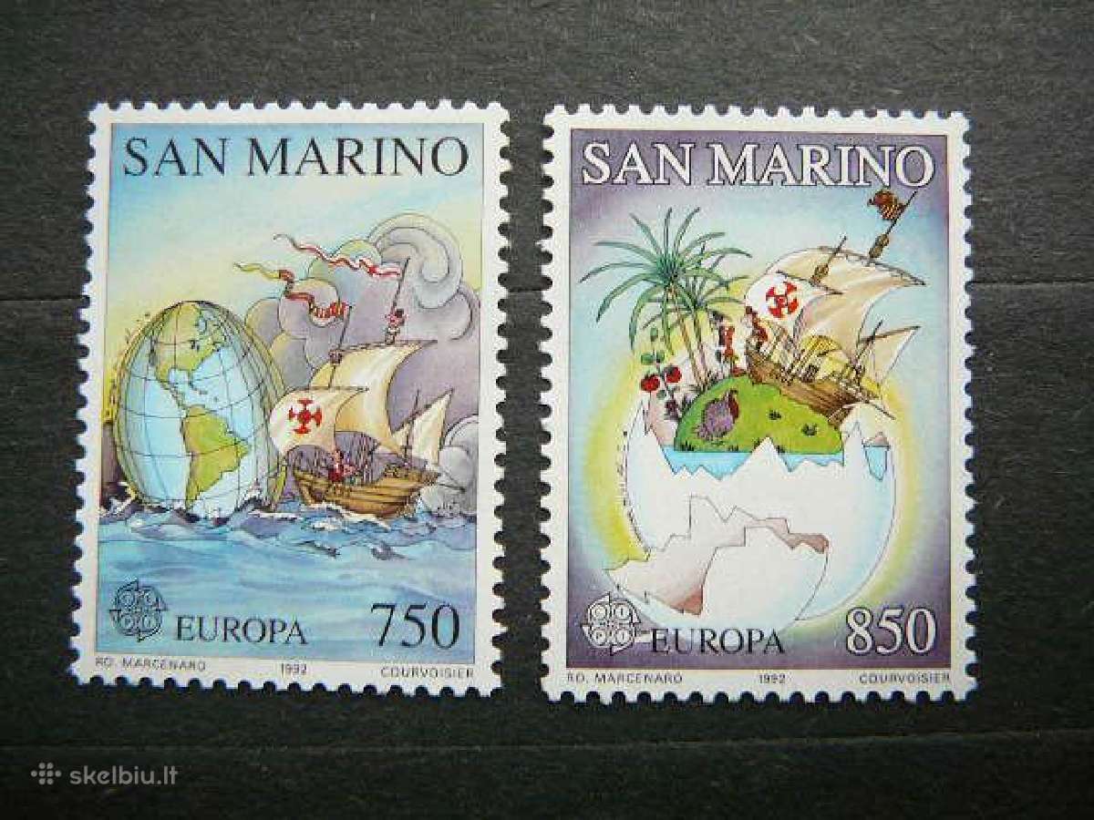 Kolumbas Burlaiviai Europa San Marinas 1992 smr665