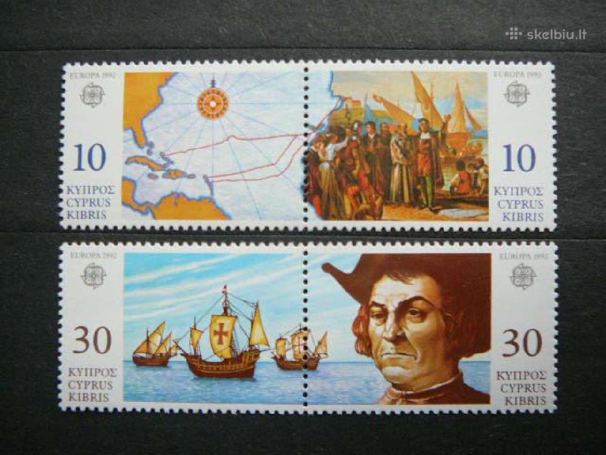 K. Kolumbas Burlaiviai Europa Kipras 1992 kpr334