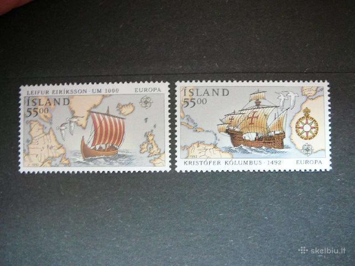 Kolumbas Burlaiviai Europa Islandija 1992 isl672