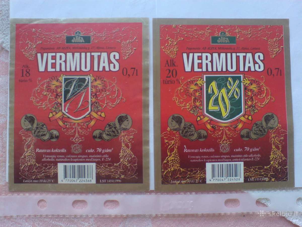 Senos alkoholio etiketės ,Alyta" -1 - nuotraukos Nr. 2