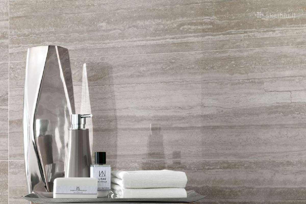 Itališkos plytelės 45 x 90 Travertino Silver - nuotraukos Nr. 4