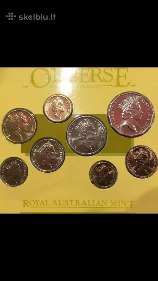 Monetos Australija 1988m. 8 vnt. cu-ni - nuotraukos Nr. 3
