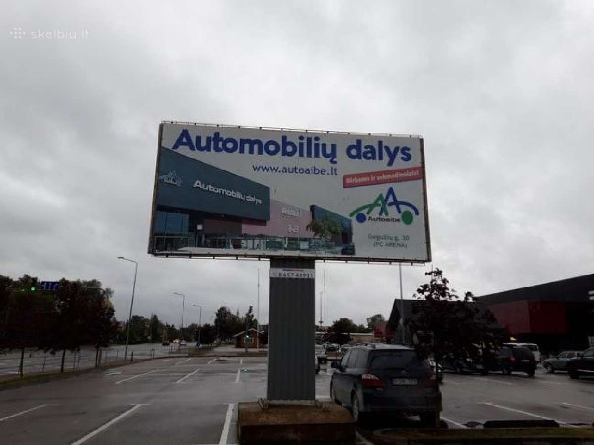 Reklaminiai stendai 3x6m su betoniu padu