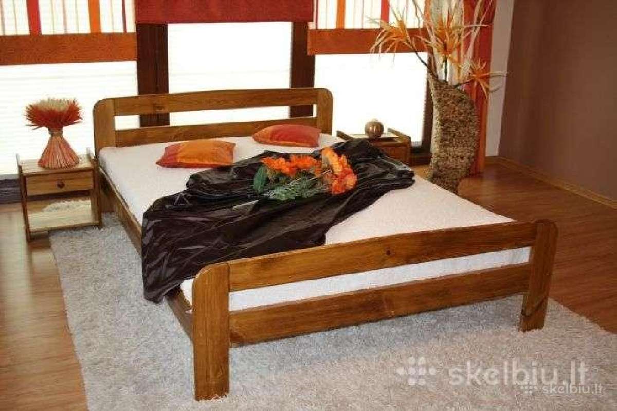 Akcija! Nauja medinė lova 180x200 tik 165eur