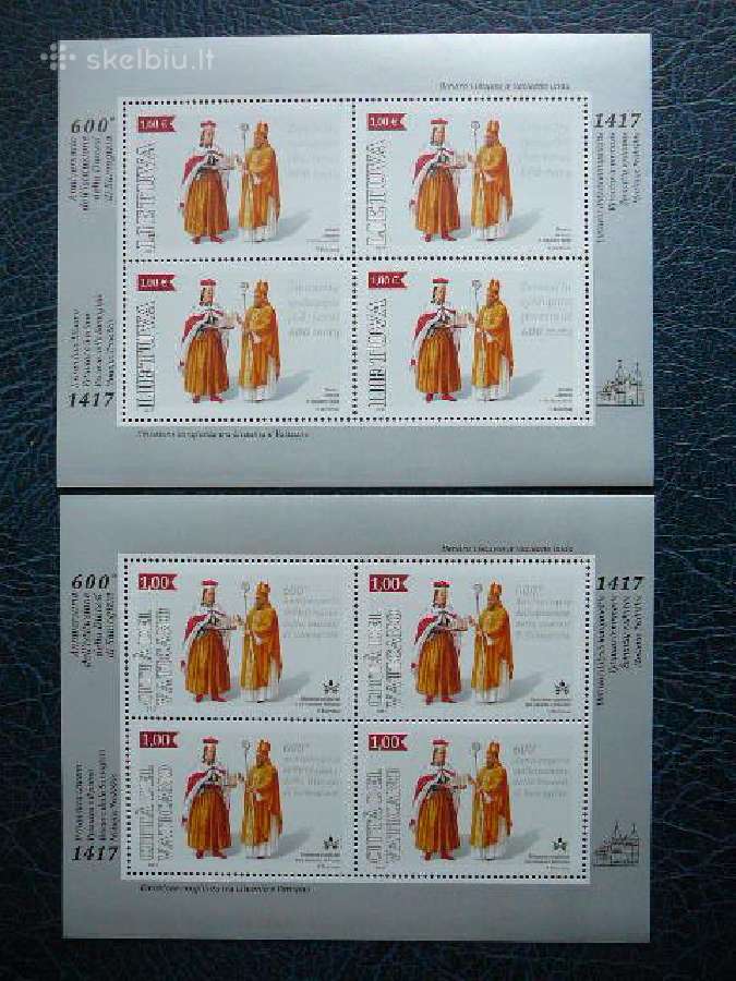 2017 Lietuva - Vatikanas bendra laida Mnh Lvt554