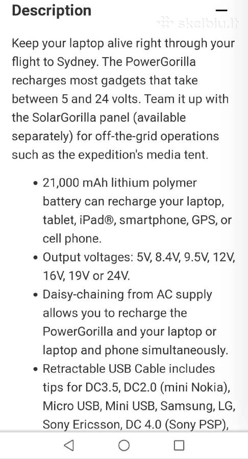 Powerbank Powergorilla - nuotraukos Nr. 4