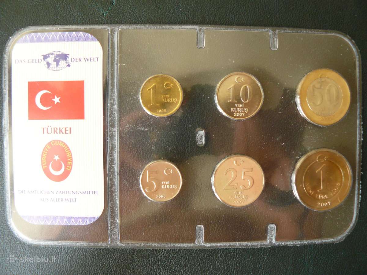 Turkija 2005-2007m mix rinkinukas unc