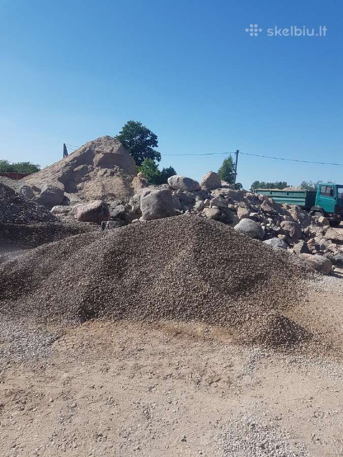 Skalda,žvyras,smėlis,juodžemis,maltas betonas