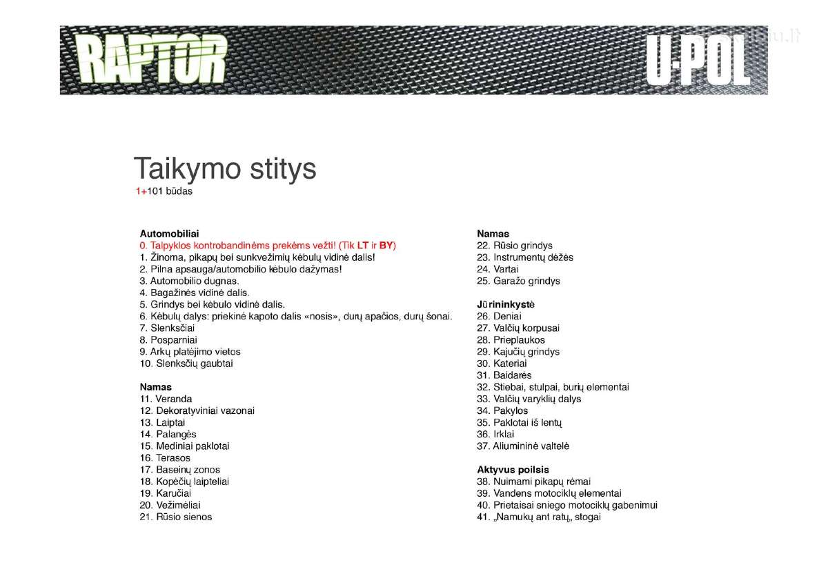 Tvirta apsauginė danga Raptor - nuotraukos Nr. 9