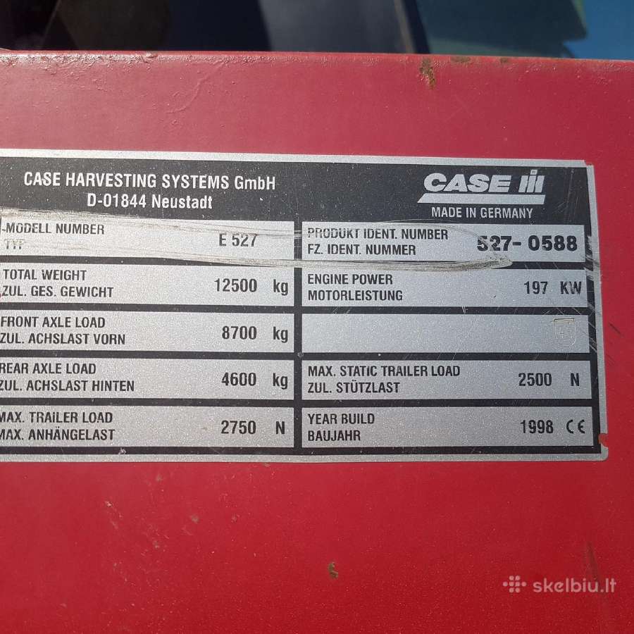Javų kombainas Case Ih 527 Ardomas Dalimis - nuotraukos Nr. 6
