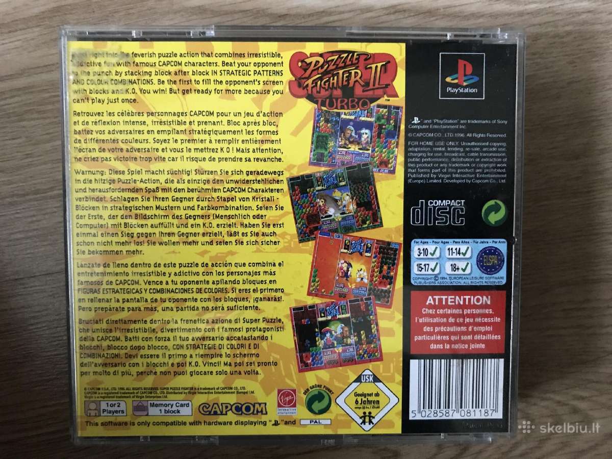 Street fighter zaidimai ps1, psx, playstation 1 - nuotraukos Nr. 8