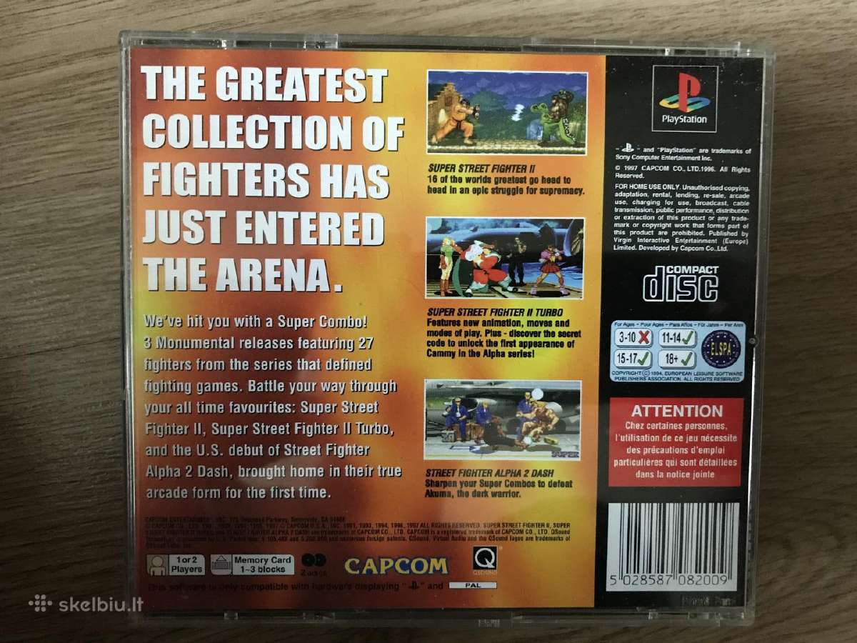 Street fighter zaidimai ps1, psx, playstation 1 - nuotraukos Nr. 16