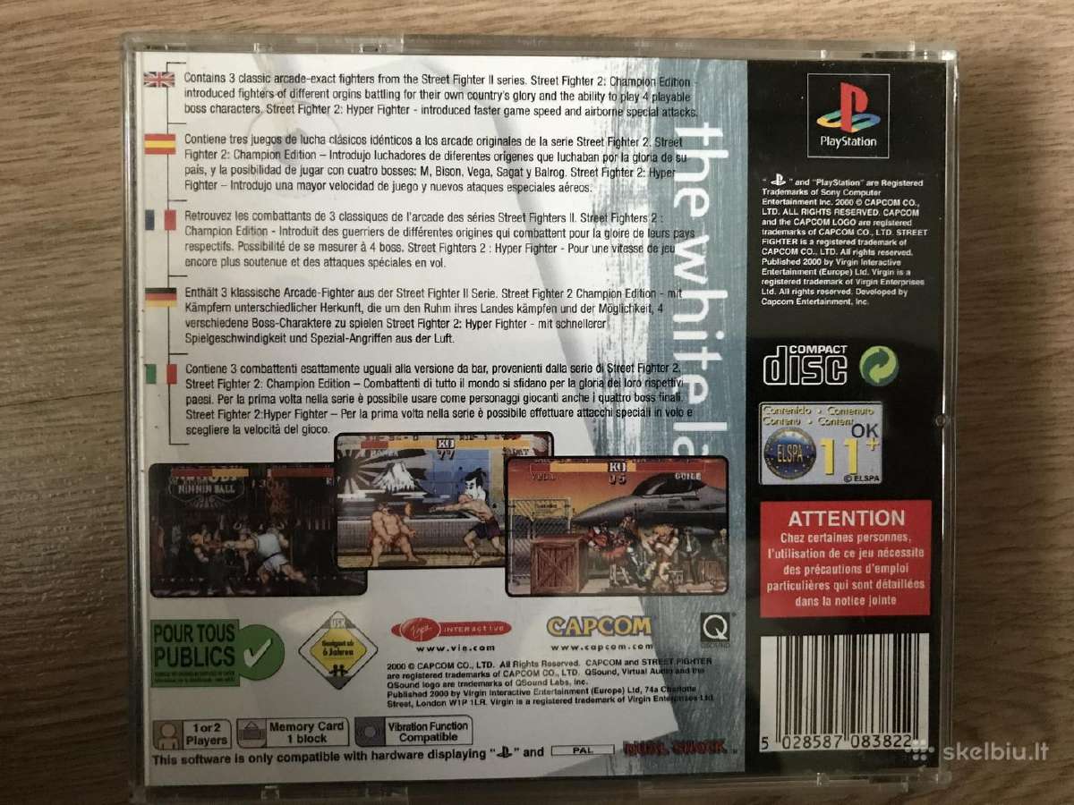 Street fighter zaidimai ps1, psx, playstation 1 - nuotraukos Nr. 18