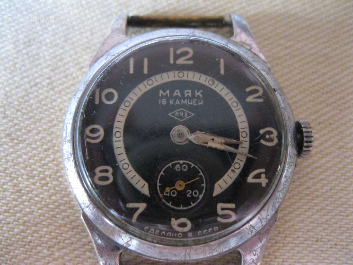 CCCP mechaninis laikrodis Majak .zr. foto. - nuotraukos Nr. 3