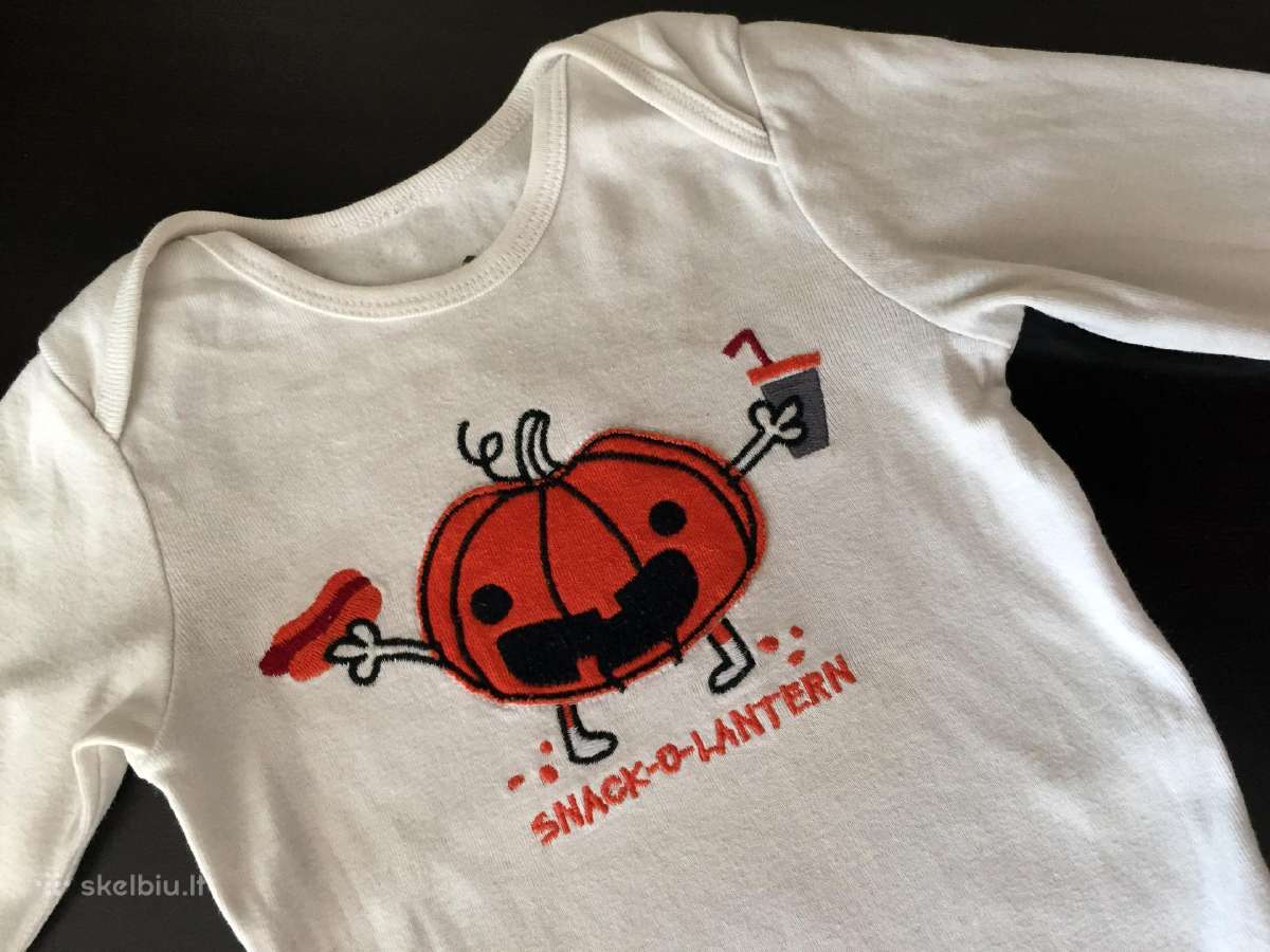 Old Navy Halloween bodžiukas su moliūgu 12-18m - nuotraukos Nr. 2