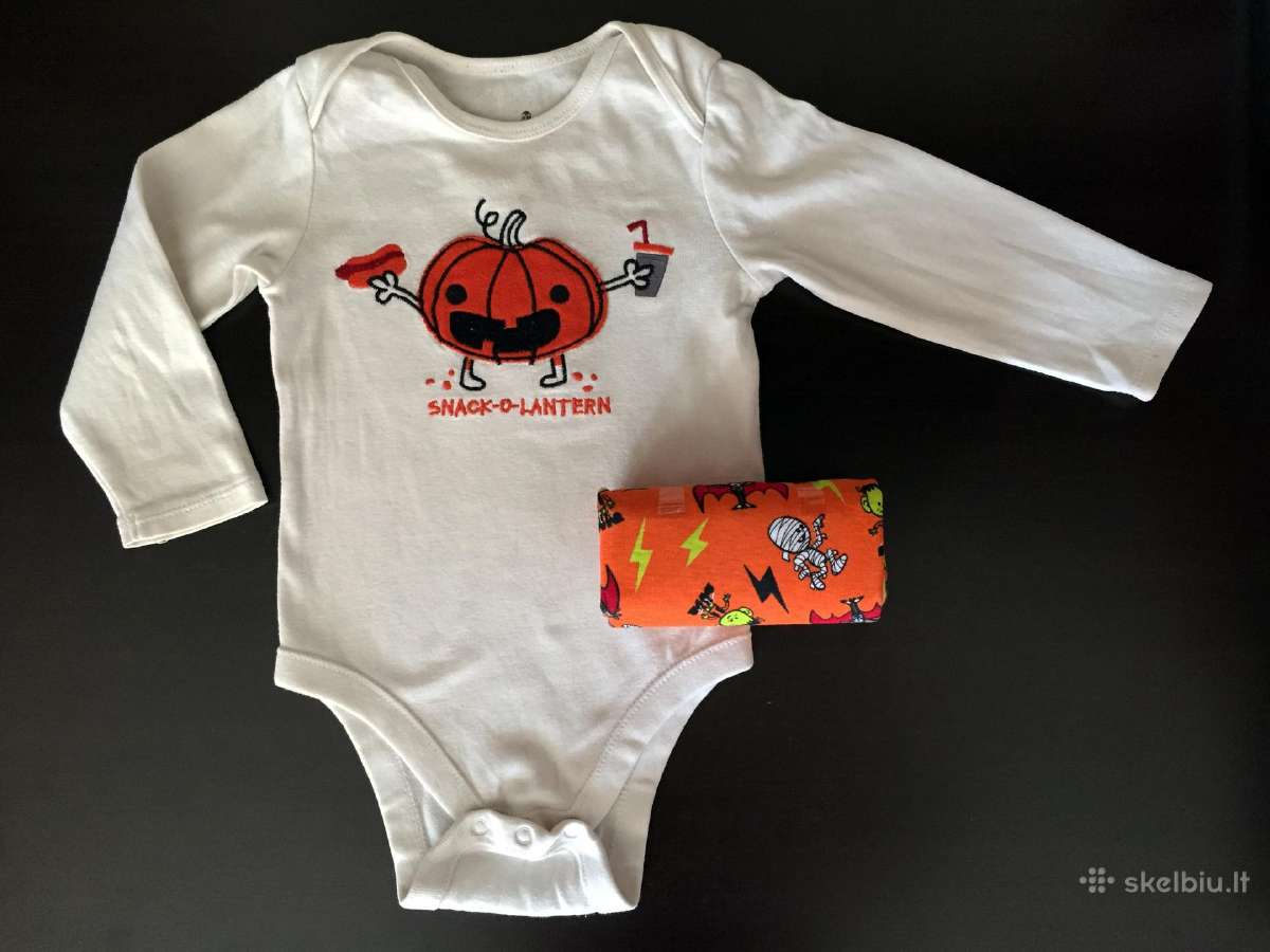 Old Navy Halloween bodžiukas su moliūgu 12-18m - nuotraukos Nr. 4