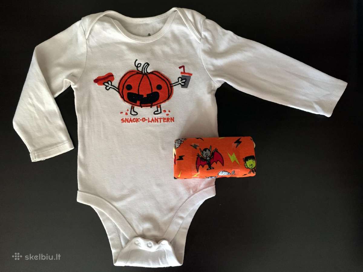 Old Navy Halloween bodžiukas su moliūgu 12-18m - nuotraukos Nr. 5