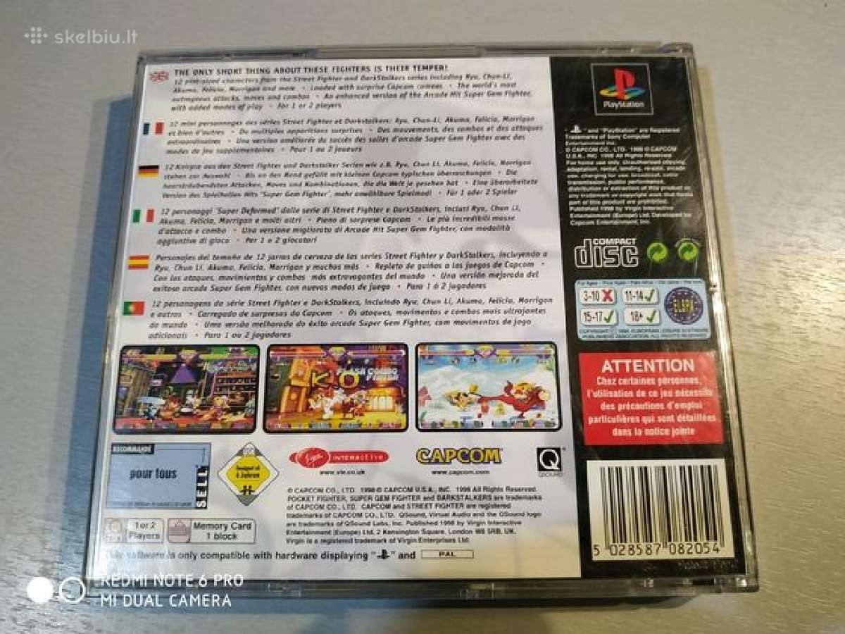 Ps1 Pocket fighter ps1, playstation 1 - nuotraukos Nr. 3