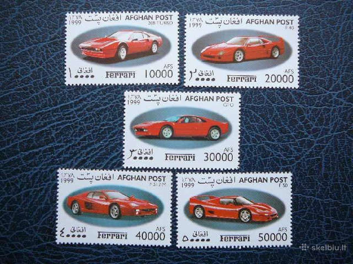 Automobiliai Ferrari Afghanistan svarus