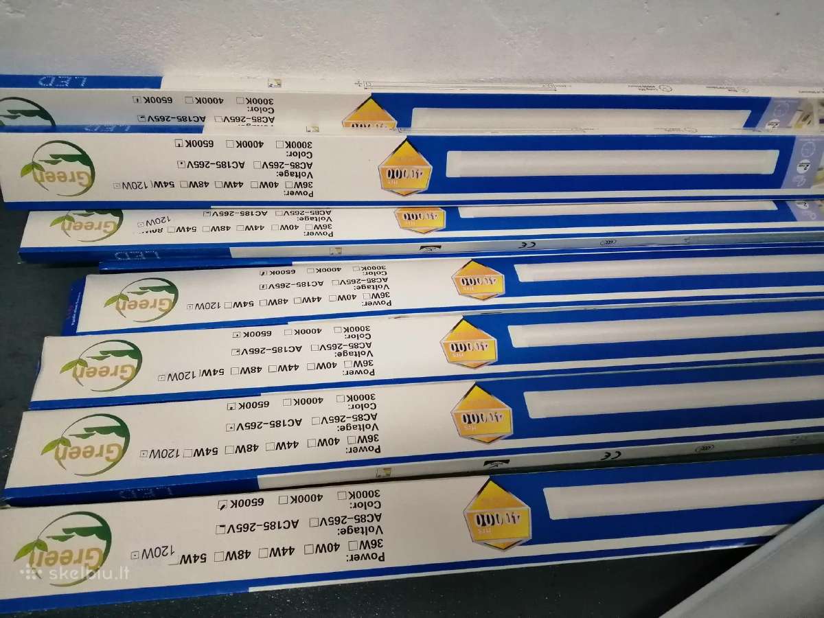 LED šviestuvai 40-160w-480w.6500/4000k 60/120cm T8 - nuotraukos Nr. 6