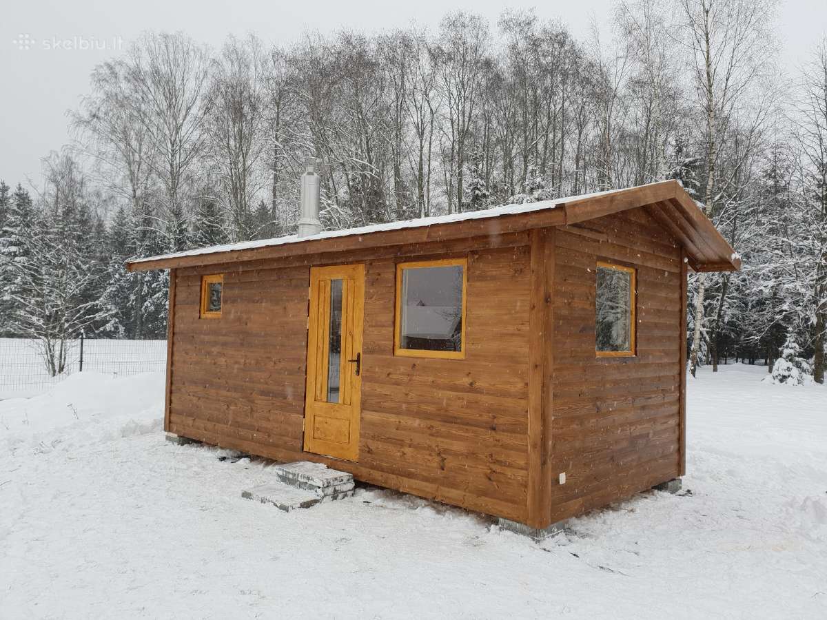 Pilnai įrengta apšiltinta karkasinė pirtis su dušu - nuotraukos Nr. 34