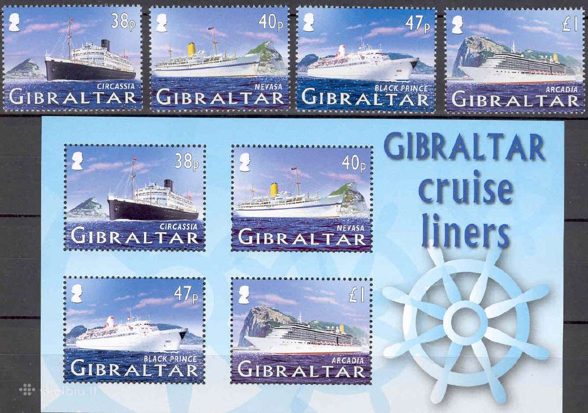 Gibraltaras 2005. Kruiziniai laivai.