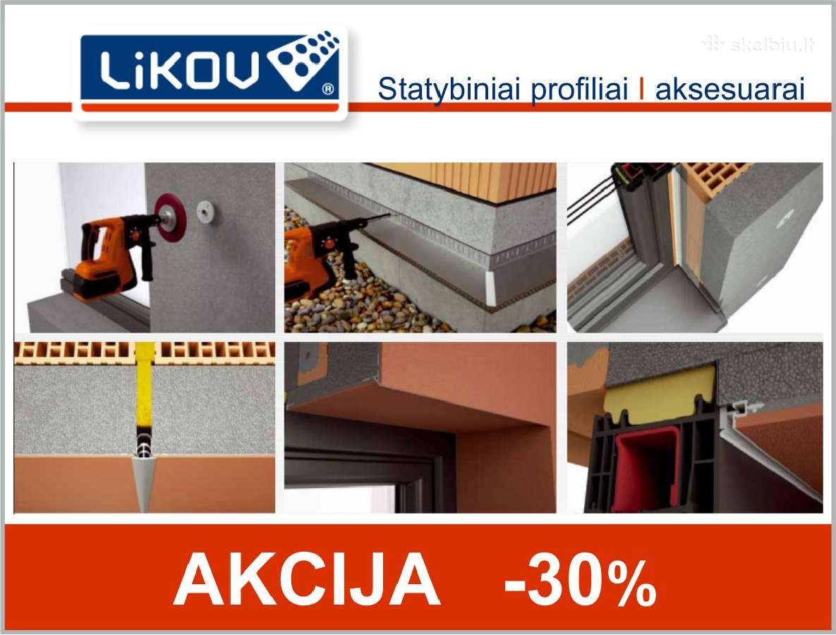 "Likov" statybiniai profiliai ir aksesuarai
