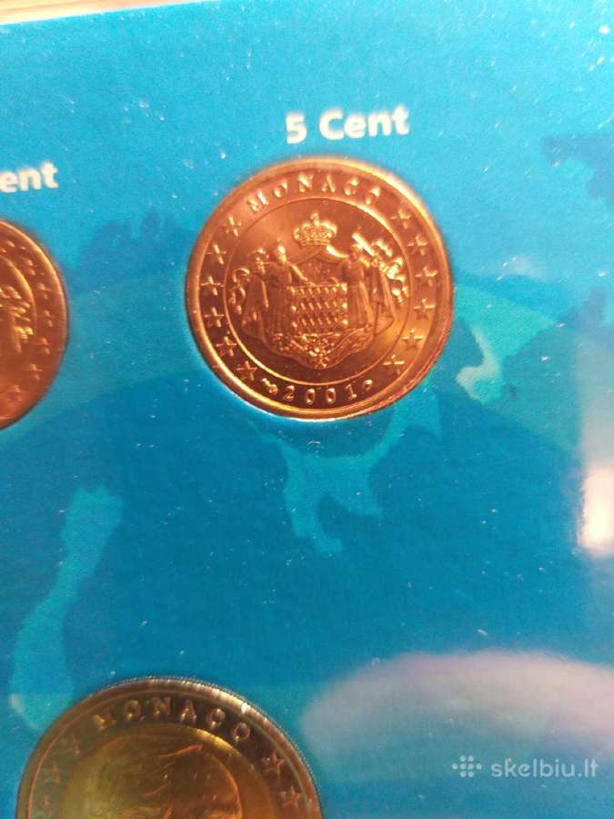 Vatikano,monako,san Marino 1,2,5 euro centai, - nuotraukos Nr. 4